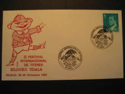 Bilbao 1983 Puppet Puppets Marionette Puppentage Marionettes Guignol Theatre Theater Spain Cancel Cover - Marionetas