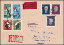Germany GDR 1958, Registered Express  Cover Schkopau To Wien - Covers & Documents