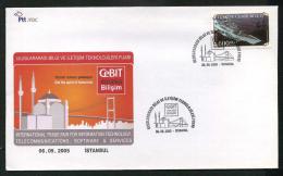 TURKEY 2005 FDC - CEBIT Int.Trade For Information Technology, Telecommunications, Software & Services, Istanbul, Sept. 6 - FDC