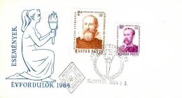 HUNGARY - 1964.FDC - Writer Imre Madách And Astronomer Galileo Galilei Mi:2022,2023 - FDC