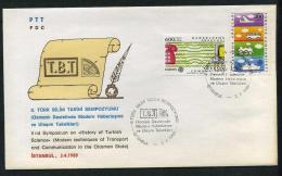 TURKEY 1989 FDC - Modern Techniques Of Transport And Communication In The Ottoman State, İstanbul, Apr. 3. - FDC