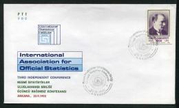 TURKEY 1992 FDC - (ISI) International Association For Official Statistics / 3rd Independent Conf., Ankara, Sept. 22. - FDC