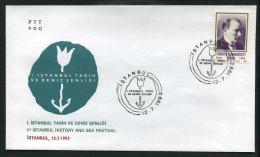 TURKEY 1993 FDC - 1st Istanbul History And Sea Festival, Ankara, July. 12. - FDC