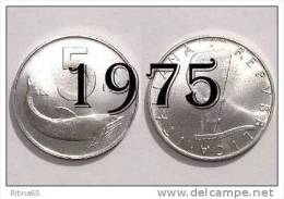 !!! LIRE 5 1975 FDC " DELFINO " ITALIA !!! - 5 Lire
