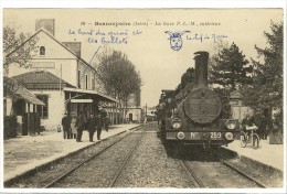 Carte Postale Ancienne Beaurepaire - La Gare P.L.M. Intérieur - Chemin De Fer - Beaurepaire