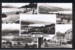 RB 940 - Real Photo Multiview Postcard - High Street & Lakeside Road - Bala Merionethshire Wales - Merionethshire