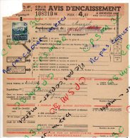 SNCF Colis Postaux - Avis D´ Encaissement - Timbre 2.50 Fr - Remboursement - Bleu - Viaduc De Garabit (n°108210) - Covers & Documents