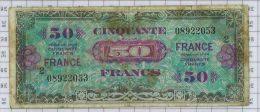 50 Francs Trésor Français , Ref Fayette VF24/2, état TB - 1945 Verso France