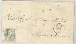 Spain 1873 Madrid To Barcelona - Briefe U. Dokumente