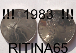 RARA !!! 50 LIRE 1983 FDC " VULCANO " !!! RARA - 50 Lire