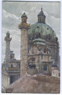 Austria - WIEN, Karlskirche, Art Postcard - Iglesias