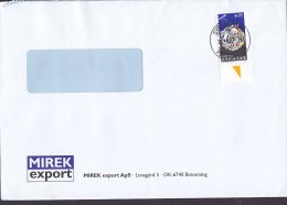 Denmark MIREK EXPORT 2007 Cover Brief Deluxe Cancel Galatea 3 Single Stamp W. Margin - Covers & Documents
