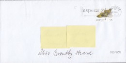 Denmark ESPERANTO Slogan Cancel 2007 Cover Brief Schmetterling Butterfly Papillon Single Stamp - Lettres & Documents