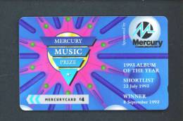 UK  -  Magnetic Phonecard/Mercurycard As Scan - [ 4] Mercury Communications & Paytelco