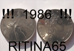 !!! 50 LIRE 1986 FDC " VULCANO " !!! - 50 Liras