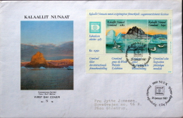 Greenland 1987 Hafnia 87  MiNr.169-71  Block 1 FDC ( Lot 2102) - FDC