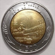 !!! 500 LIRE 1989 FDC " BICOLORE BIMETALLICO "  !!! - 500 Liras