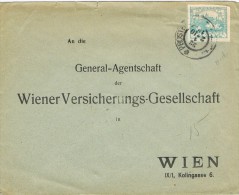 4369. Carta PROSSNITZ (Checoslovaquia) 1919. Hradcany 20 H - Briefe U. Dokumente