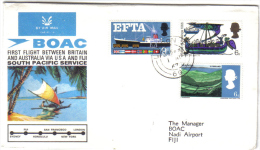 FIRST FLIGHT BETWEEN BRITAIN AND AUSTRALIA SOUTH PACIFIC SERVICE C.1442 - Storia Postale