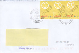 Spain Deluxe PETRER Alicante 2013 Cover Letra To Denmark - Briefe U. Dokumente