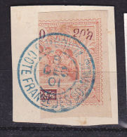 OBOCK N° 53a MOITIE DE 20C TYPE GROUPE DE GUERRIERS SOMALIS OBL - Used Stamps