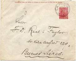 ARGENTINA 1914 - Entire Postal Envelope Of 5 Cents Agriculture From La Plata To Buenos Aires - Postwaardestukken