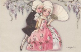 Chiostri Signed Artist Image, Ballerini & Fratini Series 176, Art Deco French Children, C1920s Vintage Postcard - Chiostri, Carlo