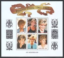 Burkina Faso - 1998 Princess Diana Kleinbogen (2) MNH__(THB-2708) - Burkina Faso (1984-...)