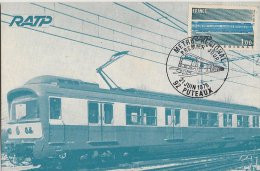 CPA-1976-METRO-REGIONAL EXPRESS-MATERIEL MS 61-MISE EN SERVICE-TIMBRE 1e JOUR21/6/1975-GARE PUTEAUX-TBE-LUXE - U-Bahnen