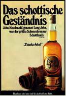 Reklame  -  Long John Scotch Whisky  -  Das Schottische Geständnis  -  Werbeanzeige Von 1973 - Alcoholes