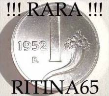 RARA !!! 1 LIRA 1952 FDC " CORNUCOPIA " !!! - 1 Lira