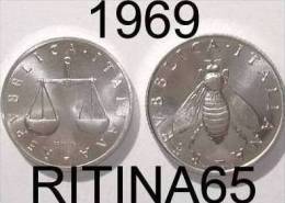 COPPIA !!! 1 LIRA + 2 LIRE 1969 FDC !!! - 1 Lire