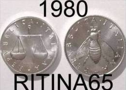 COPPIA !!! 1 LIRA + 2 LIRE 1980 FDC !!! - 1 Lire