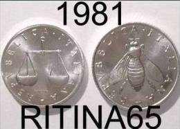 COPPIA !!! 1 LIRA + 2 LIRE 1981 FDC !!! - 1 Lire