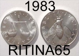 COPPIA RARA !!! 1 LIRA + 2 LIRE 1983 FDC !!! RARA - 1 Lira