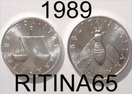 COPPIA !!! 1 LIRA + 2 LIRE 1989 FDC !!! - 1 Lire