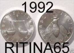 COPPIA !!! 1 LIRA + 2 LIRE 1992 FDC !!! - 1 Lira