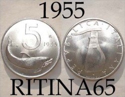 !!!  5 LIRE 1955 FDC " DELFINO " !!! - 5 Liras