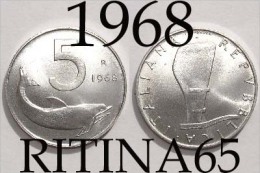 RARA !!! 5 LIRE 1968 FDC " DELFINO " !!! RARA - 5 Lire