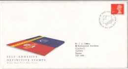 Great Britain FDC 1993, Self Adhesive Definitive, - 1991-2000 Em. Décimales