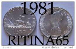 ECCEZIONALE !!! LIRE 500 1981 FDC "CARAVELLE" IN ARGENTO !!! - 500 Lire