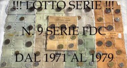 ECCEZIONALE !!! N. 9 SERIE DAL 1971 AL 1979 !!! - Jahressets & Polierte Platten