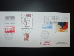 PRESIDENT SARTZETAKIS GRECE GRIECHENLAND GREECE 15.11.1988 JEAN MONNET FDC CONSEIL DE L´EUROPE LIMITED EDITION - Lettres & Documents