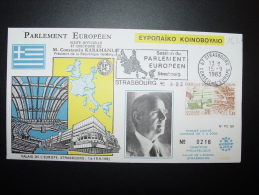 KARAMANLIS GRECE GRIECHENLAND GREECE  FDC CONSEIL DE L´EUROPE LIMITED EDITION LIMITE - Lettres & Documents