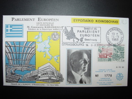 KARAMANLIS GRECE GRIECHENLAND GREECE  FDC CONSEIL DE L´EUROPE LIMITED EDITION LIMITE - Cartas & Documentos