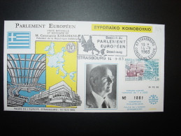 KARAMANLIS GRECE GRIECHENLAND GREECE  FDC CONSEIL DE L´EUROPE LIMITED EDITION LIMITE - Covers & Documents