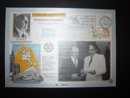 EDITION DE LUXE  KARAMANLIS NIKOLAOU GRECE GRIECHENLAND GREECE FDC CONSEIL DE L´EUROPE LIMITED EDITION LIMITE - Storia Postale