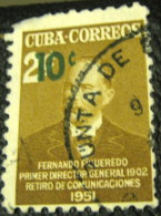 Cuba 1952 Fernando Figueredo 2c Overprinted 10c - Used - Usados