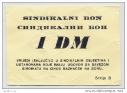 BOSNIA - BOSNIEN UND HERZEGOWINA,  1 German Mark(1993) VF, MEDICAL CENTRE In BANJA LUKA War Emergency Note - Bosnie-Herzegovine