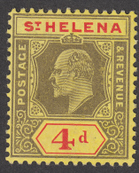 St Helena 1908  4d  SG66   MH - Saint Helena Island